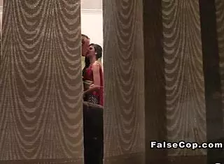 masked fake cop and superman team up to bang sexy babe hard