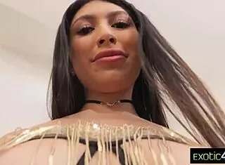 Oiled up slut freaks out over massive load dumped deep in her tight wet pussy!