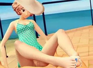 Okumura Beach Footjob Action