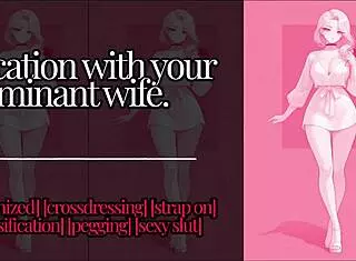 Hey, tempting petals feminization strapon play with big tits milf mistress in erotic femdom roleplay