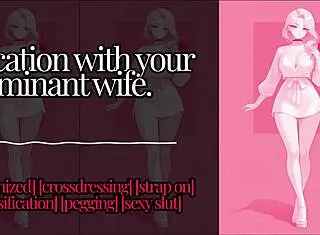 Hey, tempting petals feminization strapon play with big tits milf mistress in erotic femdom roleplay