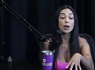 Wow! She got hacked recording with Maximo Garcia creating the course and giving tips for sitting while discovering her exhibitionist side in see through outfit!