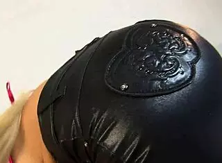 Blonde In Tight Leather Outfit Stars In Jasmine Sinclair Best List