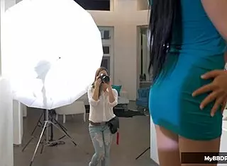 Isn't this lesbian threesome at the photoshoot just pure fun in 4k teaser?