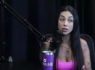 Wow! She got hacked recording with Maximo Garcia creating the course and giving tips for sitting while discovering her exhibitionist side in see through outfit!