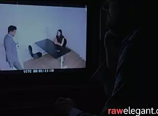 Interrogated Beauty Gets Pussyfucked by a Cop in a Glamour Scene with Cum Covered Finish