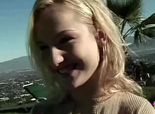 Blonde Babes in Bikinis Interview and Masturbate with Fingering by Pool in Outdoor Lesbian Action