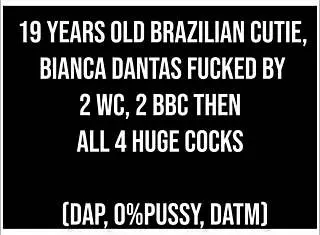 Ready for Brazilian cutie Bianca Dantas to take on two BBCs with huge gapes?