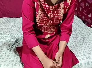 Desi Indian stepsister shares romantic moment with stepbrother in Hindi audio