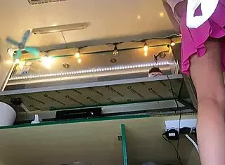 Why does 18 yo hot bitch go without bra and panties under skirt at summer festival upskirt tease