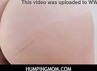 redhead stepmom summer hart casually pulls out her stepson's cock for rubbing and tugging in taboo anal play