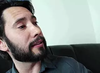 Licking Shaved Pussy of Brunette in Heels Contrasts with Intense Monster Cock Fucking