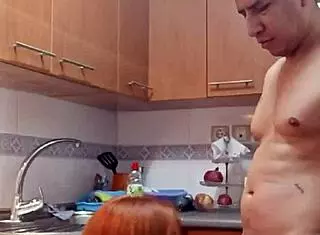 Bold Encounter with Mother-in-Law in Sexy Clothes Leads to Intense Kitchen Fuck