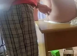 close up office table fuck big ass cum on ass moaning shaking