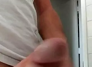 Subtle cock stroking session