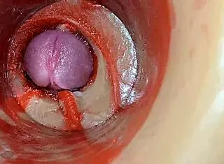 Feel that huge cock pulsing deep inside my tight wet pussy! She moans during close-up creampie insemination.