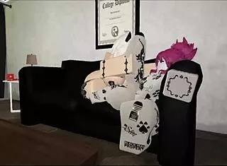 Rainy Day Leads to Calling Slut Friend for Cosplay Fun While Boyfriend Waits