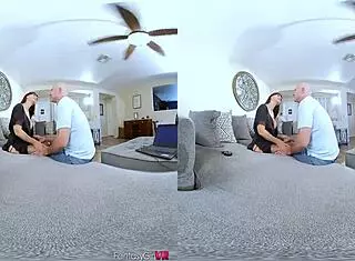 Catalina Cruz as Girlfriend in VR Experience with Mistress Lingerie Stockings and Heels