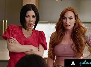 besties alexis tae and chloe surreal caught by stepmoms sophia locke and brooke barclays