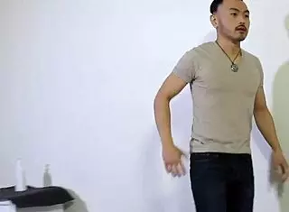 Asian masseurs contrast hot ginger's double penetration with banana fever touch