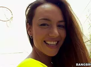 European Brunette Babe Serves Big Tits and Bubble Butt for Lunch