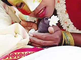 Daddy, your son's wife in saree gives the dirtiest cheating blowjob with telugu talk