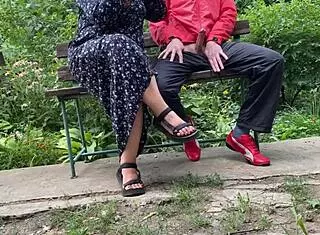 My mother-in-law makes me cum with handjob