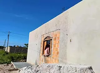 Hey caught couple ripping clothes for raw anal fisting creampie in construction