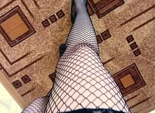 Amateur milf fingers her wet hairy pussy in panties. She cums hard with close-up pov view.