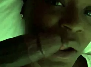 brownskinp delivers intense blowjob on big black monster cock