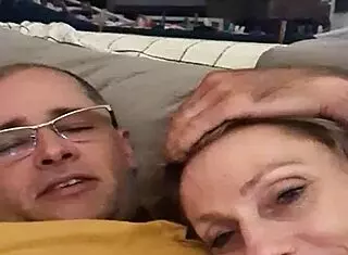 aline milks flavio's cock handjob to cumshot before bedtime bliss