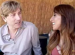 Tattooed Wife Fucked Doggystyle Cucks Husband with Natural Tits Bouncing