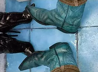 Pee Soaks Sexy Ankle Boots!