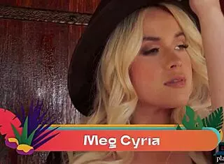 Ever posed like Playboy bombshell Meg Cyria stripping big ass?