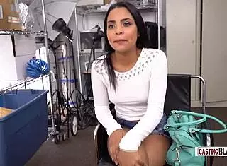 Small Tits Latina Sucks Huge Black Monster Cock in Fake Casting Interview