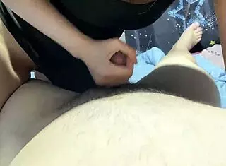 pov sticky nipple lick handjob from cute asian babe hurry cum quick!