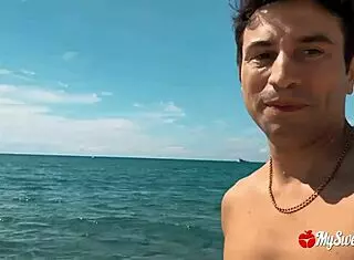 Why not sneak a topless beach blowjob from my wife during our holiday vlog?