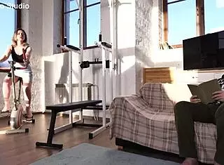 old man's fat cock stretches young chubby slut's shaved holes wide