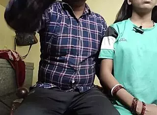 cute indian schoolgirl bends over for outdoor threesome pounding