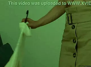 bold submissive business woman flashes saggy tits lingerie public blindfolded