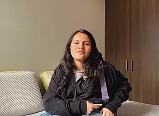 Offering cash to tourist for intense lesbian action at home