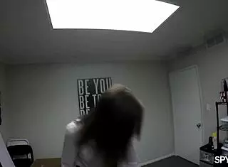 Harvard grad Molly Manson gets spied on and fucked hard in skinny shaved pussy pov action.