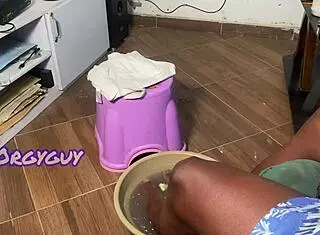 naughty black milf couple spreads juicy trimmed pussy homemade 1on1