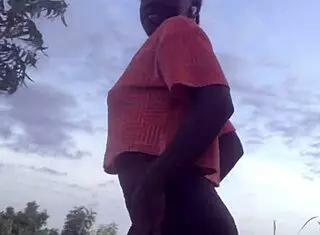 Half-Naked Twerking Contrasts With Serene Forest Surroundings