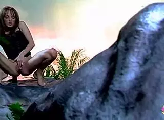 Beautiful Brunette Costume Slut Fucked by Big Tight Pussy Toy