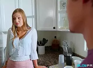 hot stepmom kenzie love gets deepthroat titty fuck encouragement