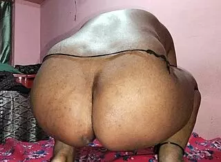 young indian milf's huge natural tits bounce daily on old father-in-law cock