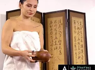 Mia Moore's steamy nuru massage for bf! 🔥💦