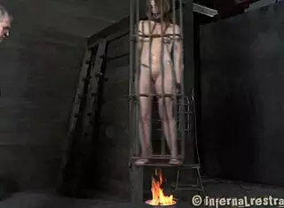 Lusty Brunette Slave Endures Hard Caning And Toys In BDSM Masturbation Session!