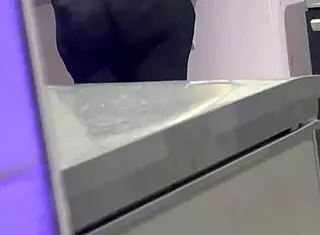 hidden cam catches housekeeper's fat bbw ass shaking in homemade peeping video